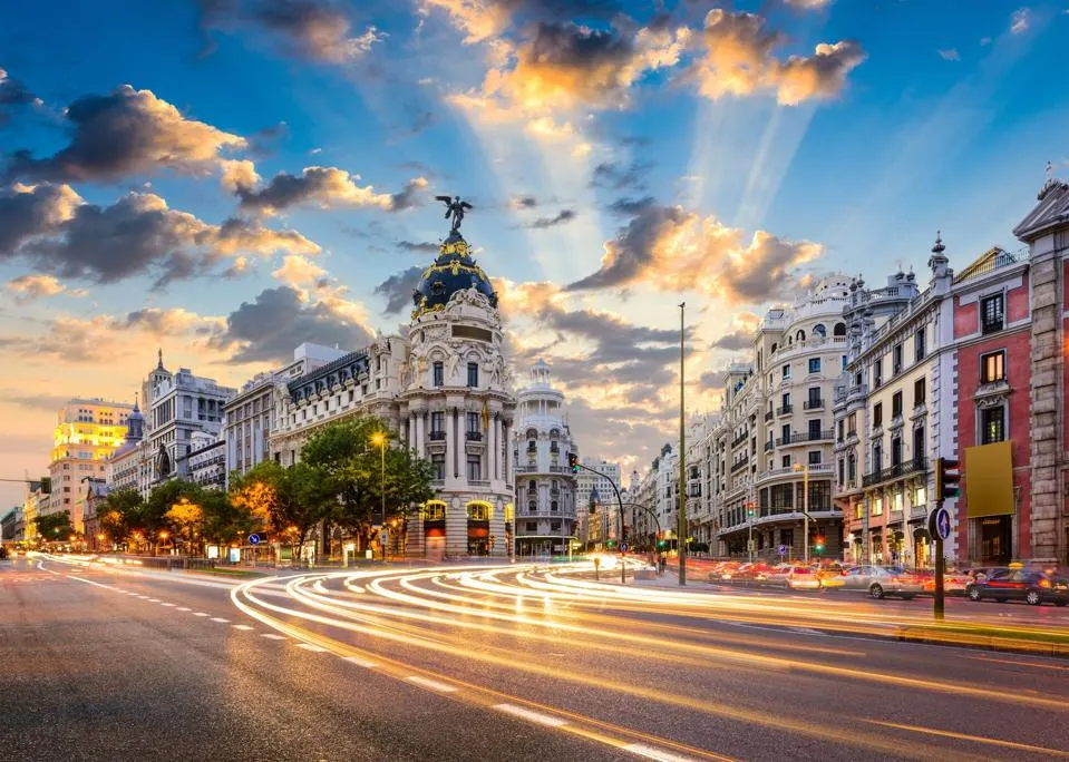 Madrid, Spain cityscape at Calle de Alcala and Gran Via.GETTY 