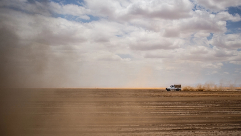 Truck in Chalbi Desert