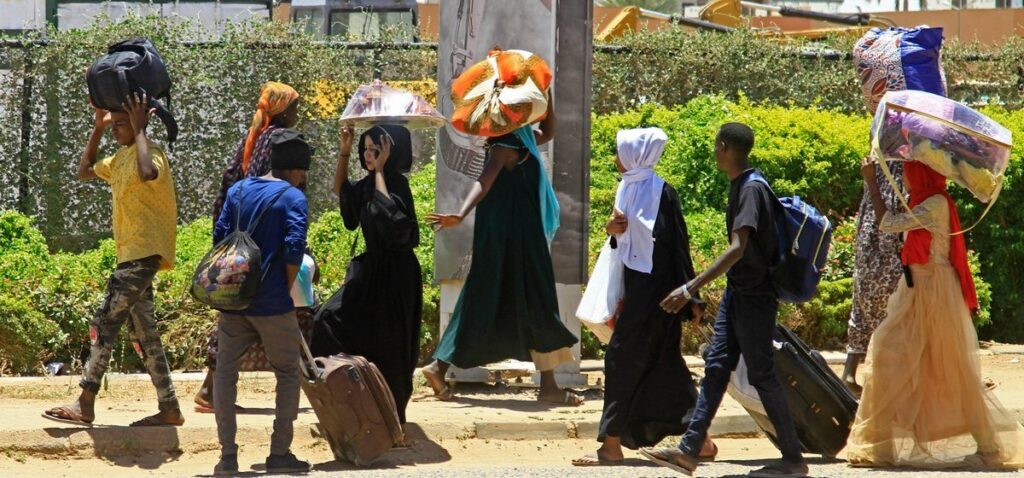 People fleeing violence in Sudan. Courtesy photo