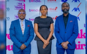 L-R Olusesan Ogunyooye; Kemi Balogun, Managing Director Bvndle; and Oluseye Soyode-Johnson, head of strategic partnerships Bvndle, at the launch of Bvndle in Lagos