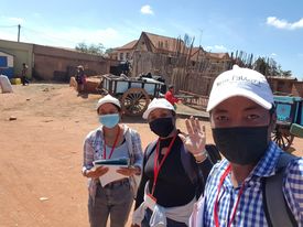 Students engaged in a field training in participatory epidemiology organised by the National Institute of Public and Community Health Madagascar.