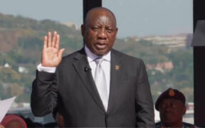 Ramaphosa is sworn in for a second term as South Africa’s president with help from coalition parties