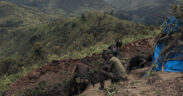 File photo of FARDC (Armed Forces of the DRC) soldiers at a frontline position above the M23 rebel-controlled town of Kibirizi in eastern Democratic Republic of Congo taken May 14, 2024. © Alexis Huguet, AFP