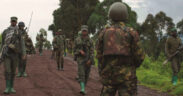 Congolese M23 rebels are seen as they withdraw from the 3 antennes location in Kibumba, near Goma, North Kivu Province of the Democratic Republic of Congo on December 23, 2022. PHOTO | REUTERS