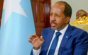 Somalia's President Hassan Sheikh Mohamud speaks during a past interview inside his office at the presidential palace in Mogadishu, Somalia on May 28, 2022. PHOTO | REUTERS