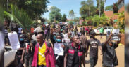 Anti-Finance Bill protests along the streets of Kisii town, Kenya on June 20, 2024. PHOTO | NMG