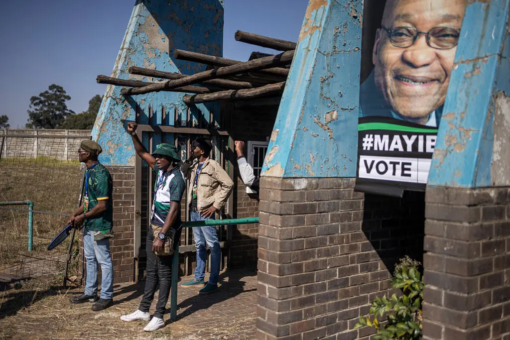 Supporters of the newly formed uMkhonto weSizwe party during a rally in eMalahleni, South Africa, in May.Credit...Michele Spatari/Agence France-Presse — Getty Images