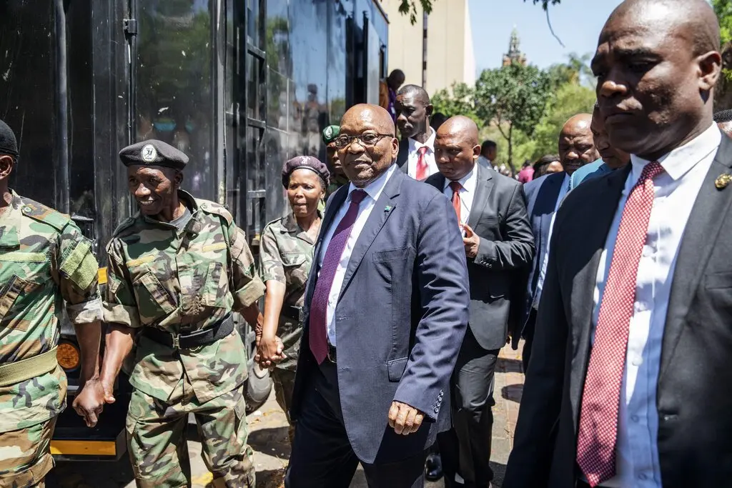 Mr. Zuma leaving court in Pietermaritzburg where he was appearing on corruption charges in 2019.Credit...Michele Spatari/Agence France-Presse — Getty Images