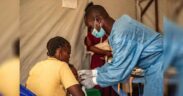 A child with mpox receives treatment at a hospital in Nyiragongo territory, eastern Democratic Republic of Congo.Photographer: Zanem Nety Zaidi/Xinhua/Getty Images