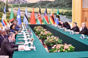 Chen Wenqing, a member of the Political Bureau of the Communist Party of China (CPC) Central Committee, meets with a delegation of chief justices of African countries in Beijing. (Photo: AFP)