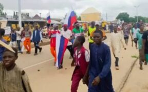 Nigerian protesters arrested for waving Russian flag